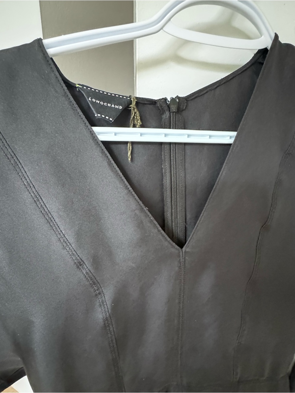 Black Longchamp 100% Silk Romper